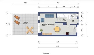 Charmantes Reihenhaus mit Luxusküche und Sauna