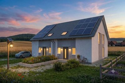 Schlüsselfertiges KfW-40-Haus mit Photovoltaikanlage