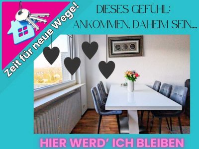SONNIG, GROSSZÜGIG, KOMFORTABEL: modernisierte 3-Zimmerwhg. mit Sonnenbalkon, TOP- EBK u. Stellplatz