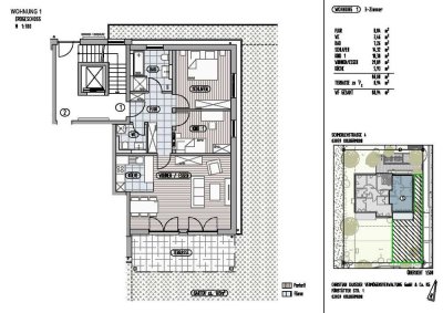 Dreizimmerwohnung mit großem Garten