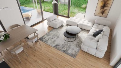 Einzigartig: Neubau in Poing, Luxus 6-Zimmer-Einfamilienvilla mit Pool, Klima, Solar, KFW40 in Poing