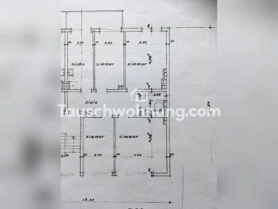 Tauschwohnung: Zentrale helle 4ZKB, Balkon, Keller