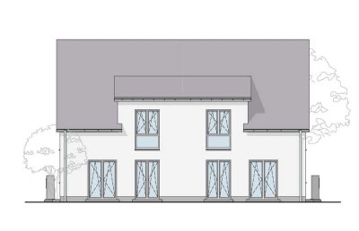 Neubau Doppelhaushälfte als Effizienzhaus 40