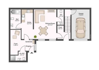 Rgbg-Steinweg: 5-Zi-ETW mit Dachterrasse