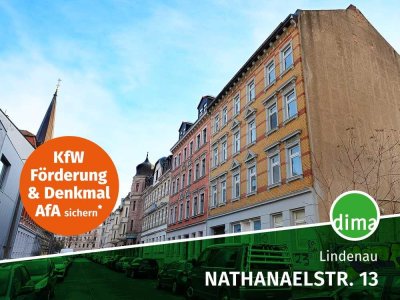 Einzigartige Wohnung im saniertem Denkmal. Hohe Decken, Fußbodenheizung, HWR, modernes Bad u. v. m.!