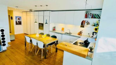 Geschmackvoll, modernisierte Whg mit 3,5 Zimmern sowie 2 Terrassen & Bulthaup Küche am Steinberg
