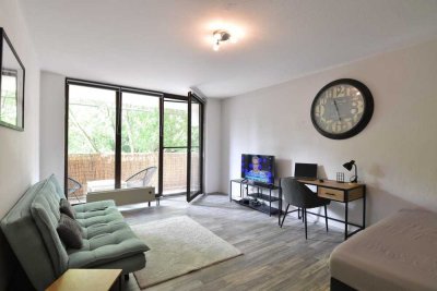 Möbliertes Apartment mit großer Küche, Balkon und Tiefgarage in Mainz-Finthen