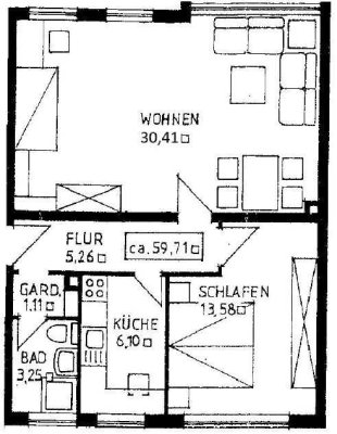Gepflegte 2/3-Zimmer Wohnung in Elbnähe