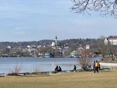 Kurzzeitvermietung: Percha STA See, erste Seereihe, 3-Zimmer-Wohnungen (EG Garten OG Winterseeblick)