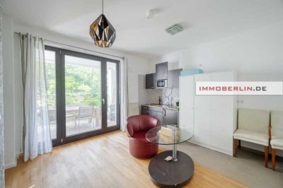 IMMOBERLIN.DE - Top-Citylage! Moderne Erdgeschosswohnung mit ruhiger Terrasse
