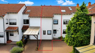 Energieeffizientes Reihenmittelhaus mit Garten, Keller und Stellplatz in begehrter Lage von Ruchheim