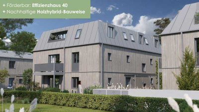 Dualastraße | Nachhaltige Holz-Hybrid-Bauweise mit Effizienzhaus 40 | 2-Zimmer Wohnung im DG