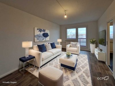 Herrliche 2-Zimmer-Wohnung mit Balkon und Wannenbad mit wunderschöner Aussicht bis zur City!