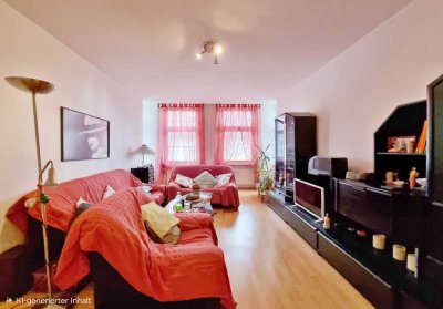Vermietete 2-Zimmer-Altbau-Wohnung  mit Stuck und Süd-Balkon im VH eines Altbaus in Neukölln