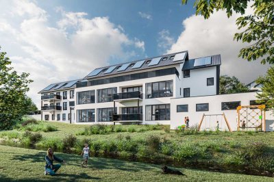 Penthouse Erstbezug: attraktive 4-Zimmer-Wohnung mit Einbauküche und Balkon in Haiterbach