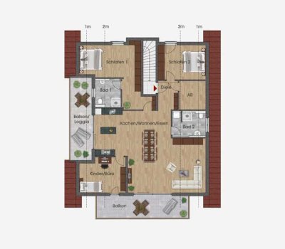 Neubauprojekt: 4-Zimmer  Dachgeschosswohnung!