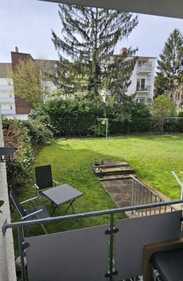Voll möblierte 1-Zimmer-Wohnung mit Balkon und Gartennutzung
