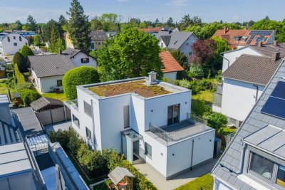 Cooles Designer-Einfamilienhaus im Bauhausstil mit Garten, zwei Dachterrassen und privatem Spa