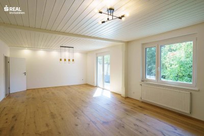 Perfekt renovierte 111m² Eigentumswohnung mit Gartenterrasse und Gartennutzung sowie eigener Garage!