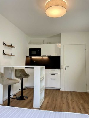 Möbliertes 1-Zimmer-Apartment, Erstbezug nach Sanierung, zentral gelegen