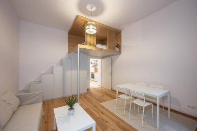 ++NEU++ Einzigartige 1-Zimmer Hofwohnung mit Tischlermöblierung in Bestlage nahe AUGARTEN!