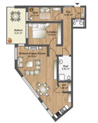 Erstbezug im Neubau: 3-Raum-Wohnung mit gehobener Innenausstattung mit Balkon und EBK in Osnabrück