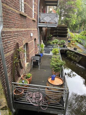 Charmantes Appartement mit Terrasse in Siegburg in historischer alten Stadtmühle