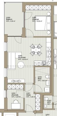 Sonnige 2,5-Zimmer Wohnung