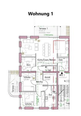 Helle Neubauwohnung mit eigenem Garten im KFW 40 Energiesparhaus Nähe Porta Nigra