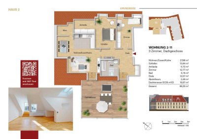 ***Luxuriöse 3 Zi.-Wohnung im 2.OG, WE 2-11 als Erstbezug***