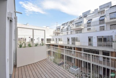 First occupancy | Chic, urban, new: 2-room apartment with balcony &amp; air conditioning