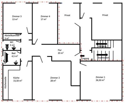 Renovierte 4-Zimmer-Wohnung im Zweifamilienhaus