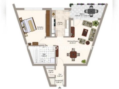 Tauschwohnung: Schöne 2-Zimmer-Wohnung in Denzlingen