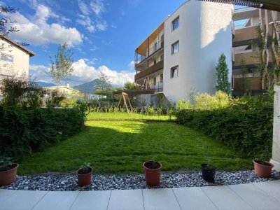 Neuwertige, moderne teilmöblierte 2 Zimmerwohnung mit großzügiger Terrasse und Gartenanteil in zentraler Lage von Dornbirn zu verkaufen