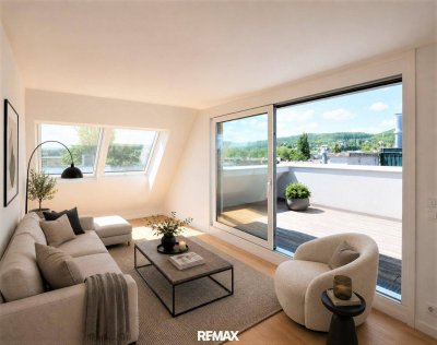 Premium-Kapitalanlage im 13. Bezirk – moderne Dachgeschosswohnung mit Terrasse und beeindruckendem Fernblick