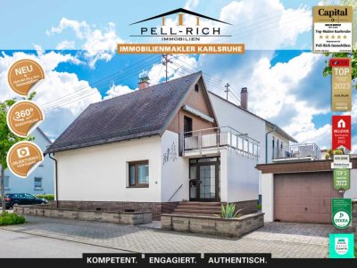 WILLKOMMEN DAHEIM: Gepflegtes Einfamilienhaus mit Balkon und Garage im Herzen von Neureut