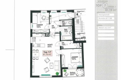 Ruhig gelegene 3-Zimmer-Wohnung mit Balkon in Pillichsdorf