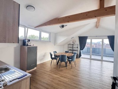 Exklusive 5-Zimmer Neubauwohnung mit Dachterasse -KfW55, Fußbodenheizung, Wärmepumpe, Baujahr 2022