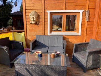 Tiny Haus direkt am Badesee ( Ganzjahres bewohnbar, teils autark, Ökobauweise)