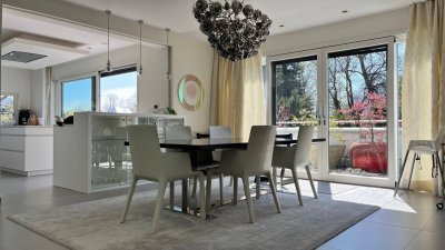 Elitäre Penthouse Maisonette mit Panoramarundblick * absolute Sonnenruhelage Nähe Salzachkai * Privatlift bis zum Dachgeschoß