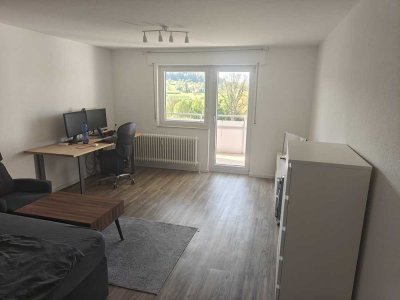 Schöne helle 1-Zi.Whg, Ortsrandlage mit großem Balkon inkl. Auto-Stellplatz