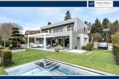 Luxus und Einzigartigkeit vereint: Designervilla mit Fernblick, Pool, Whirlpool und Garage