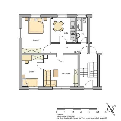 3-Zimmer Wohnung im Erdgeschoss