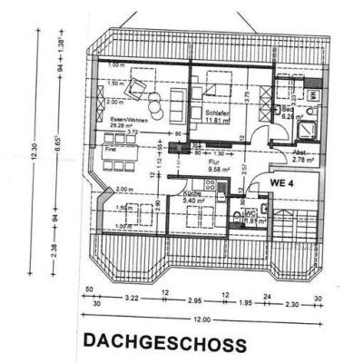 Helle 2-Zimmer Dachgeschosswohnung in Würzburg-Steinbachtal