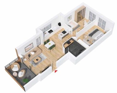 Erstbezug mit Balkon und Einbauküche: Geschmackvolle 3-Zimmer-Wohnung in Niefern-Vorort