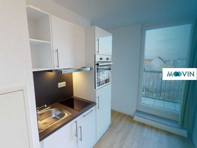 ** Geschmackvoll möbliertes 2-Zimmer-Apartment mit moderner EINBAUKÜCHE und französischem BALKON **
