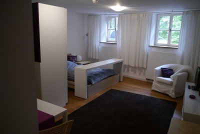 Moderne,  möblierte 1 ZKB  EG Wohnung in Augsburg, Innenstadt im sanierten Altstadthaus