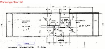 Vermiete 66m2 Helle 2-Zimmer-Wohnung in zentraler Lage mit Ost- &amp; West-Loggia