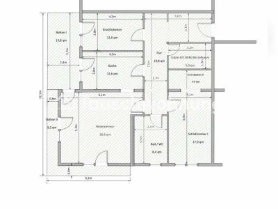 Tauschwohnung: 115 m² 3,5 Zimmer Wohnung in Südvorstadt gegen 5-Raum