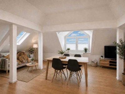 SCHWIND IMMOBILIEN - Charmante Dachgeschosswohnung mit besonderem Flair in zentraler Lage